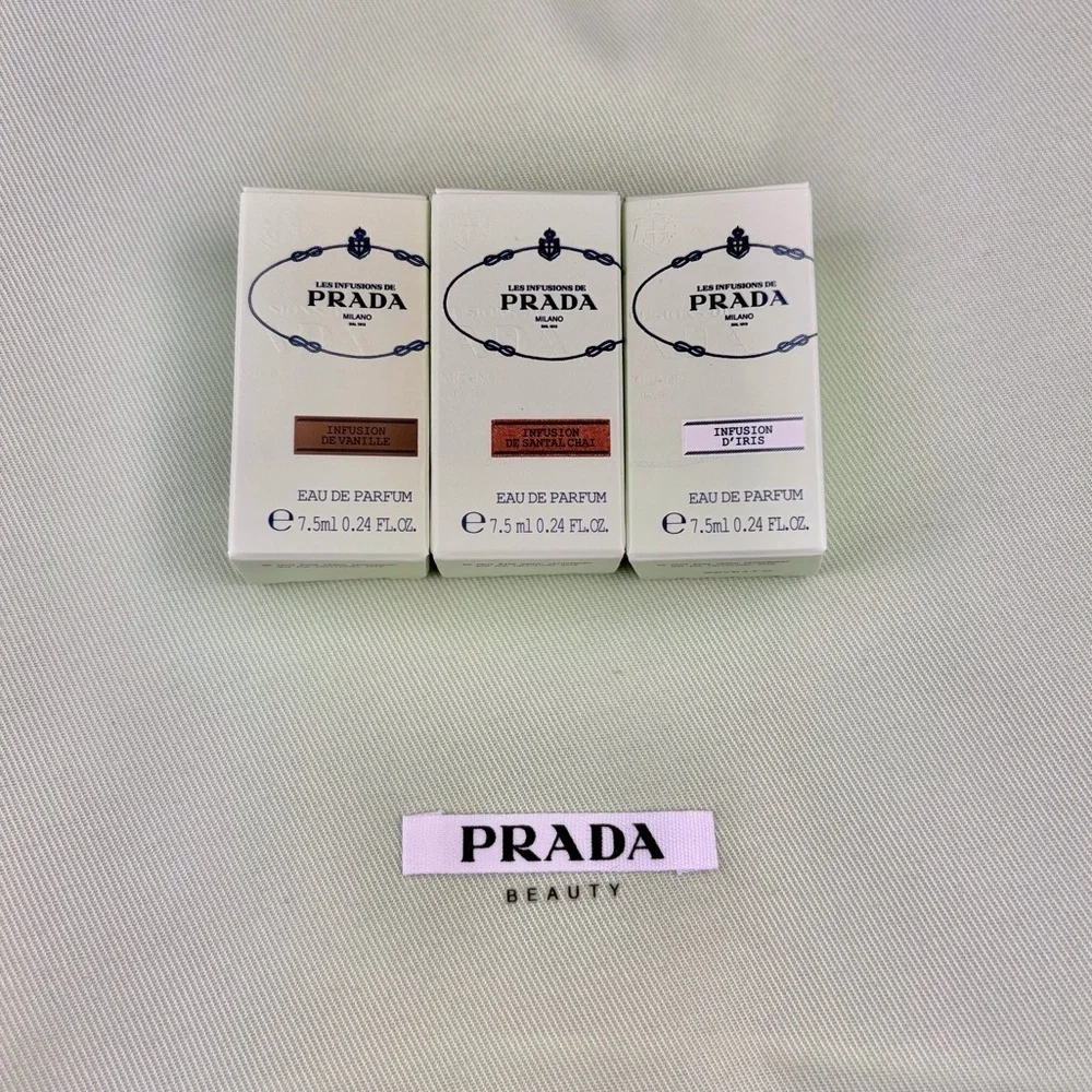 NIB Prada Beauty 5 Piece Bag and Fragrance Prestige Luxury Set.